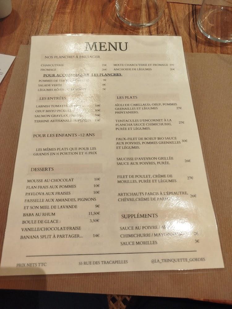 La Trinquette - Menu Image 3
