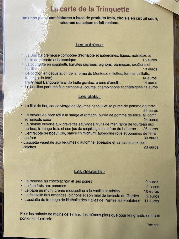 La Trinquette - Menu Image 4